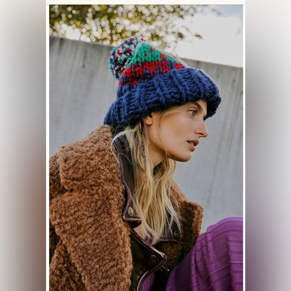 Free People Tide Stripe Knit Pom Beanie New main image 14